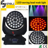LED Moving Head RGBW 4in1 36PCS*10W Washing Effect Light with Zoom Function (HL-005YS)