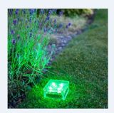 Green Outdoor LED Solar Ice Rock Crystal Glass Landscape Path Lights