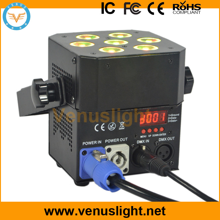 Mini 7PCS 5in1 LED Flat PAR Stage Light