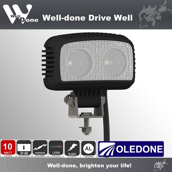 High Quality 10W CREE LED Work Light for ATV/UTV 4X4