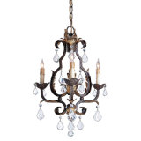 110V-220V Crystal Pendant Chandelier with 3 Lights (83810)