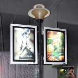 Double Side Static Lamp Pole Flex Banner Light Box