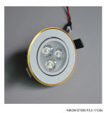 2.65USD 3W Spray White+Gold Edge Warm White LED Ceiling Light