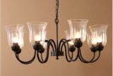 Modern Iron American Style Fabric Shade Creative Decorative Fabric Shade Chandelier (KLD-D002-6)