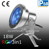 24V 18W Tricolor LED Underwater Spotlight IP68 (JP95566)